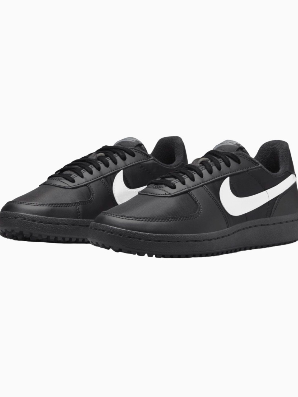Nike Field General Black Sneakers with Silver/metalic Swoosh 7W or 5.5Y
